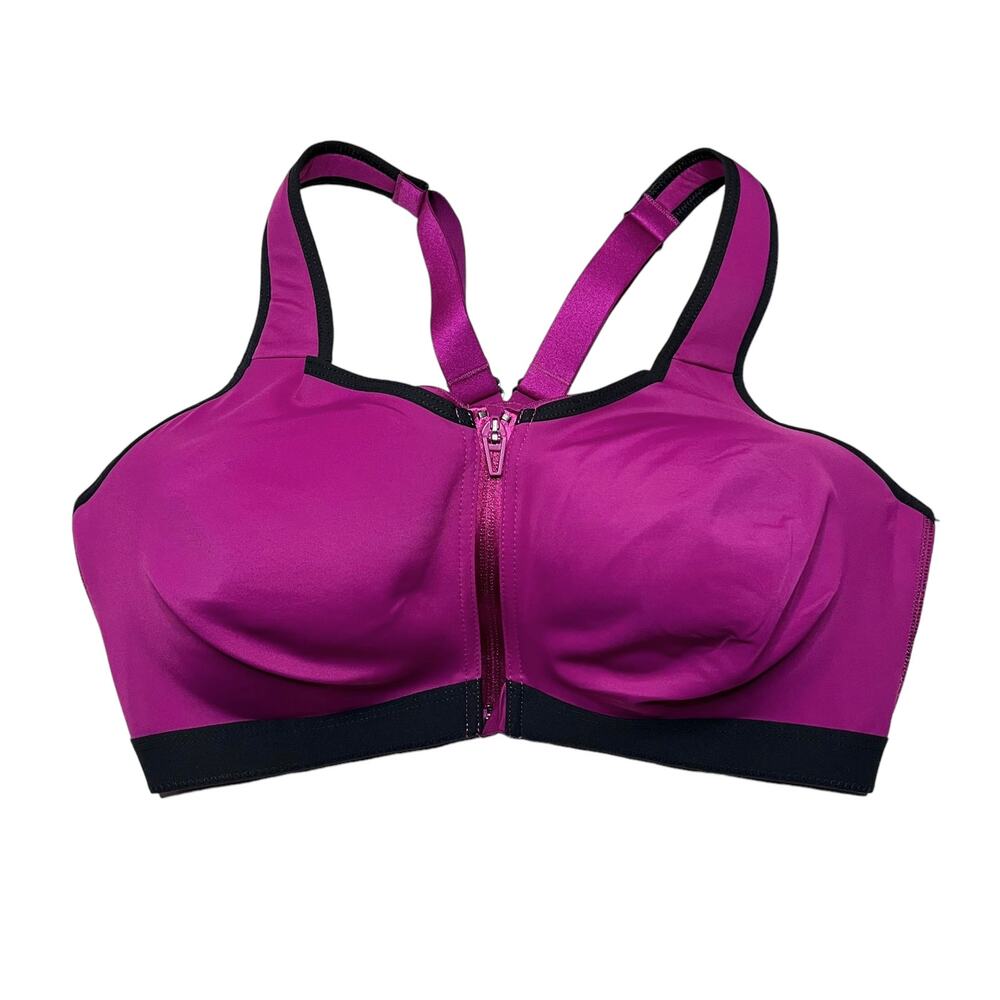 Victoria's Secret Knockout Front-Close Sports Bra Raspberry Cooler Size 36DDD